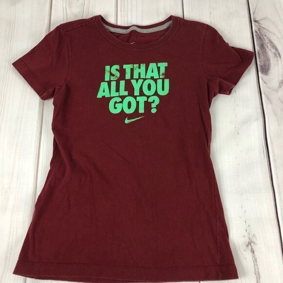 Nike Slim Fit Burnt Red & Green shirt size Small - Picture 1 of 2